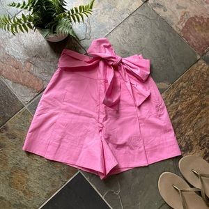 JCrew NWT Tie-Waisted Cotton Poplin Shorts, Size 0